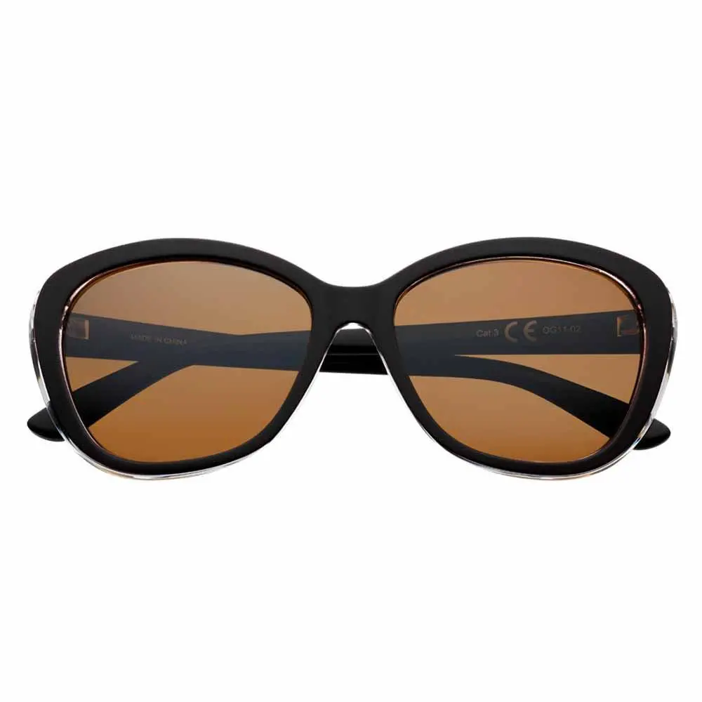Brown Polarized Oval Sunglasses 1