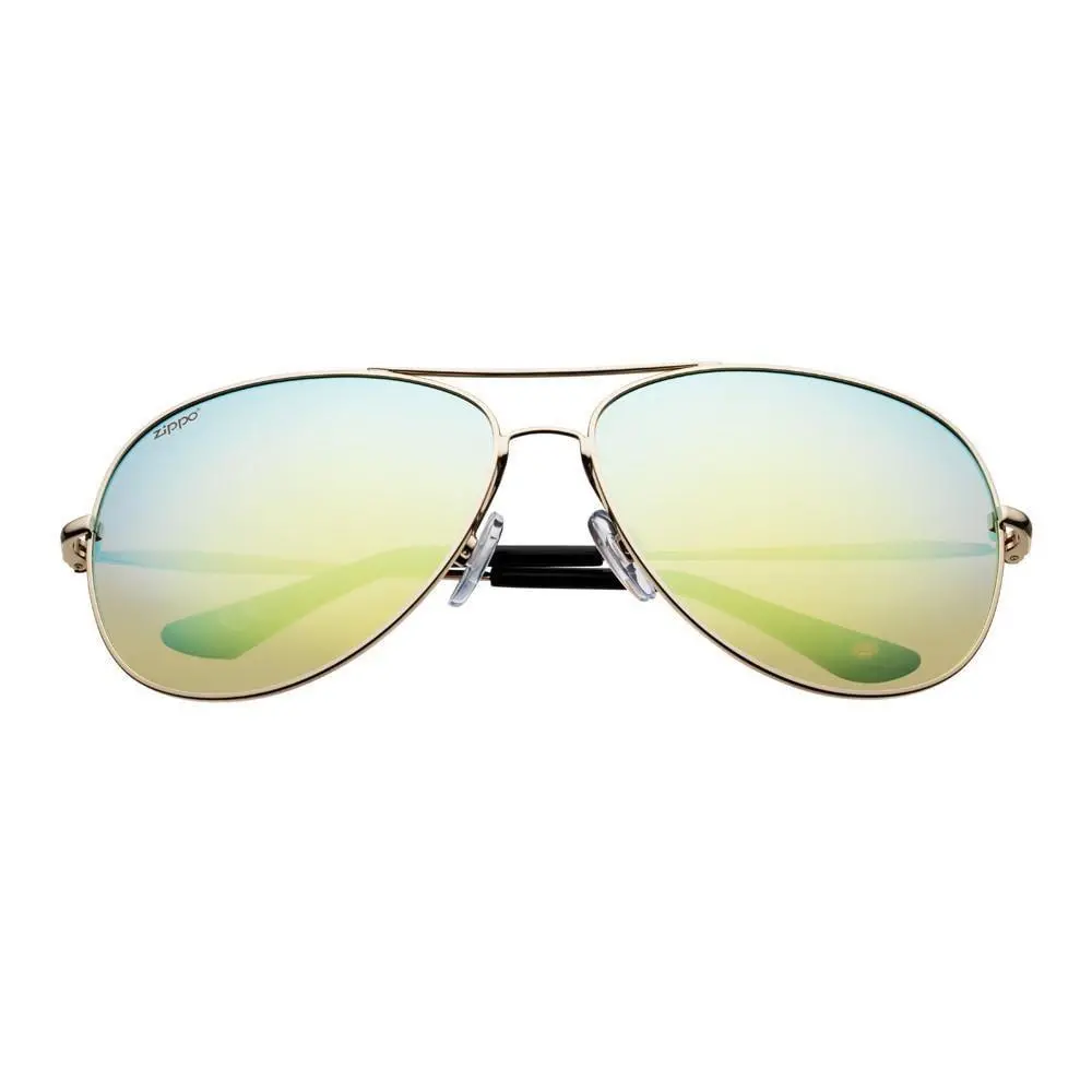 Multi-Green Reflective Polarized Pilot Sunglasses 1