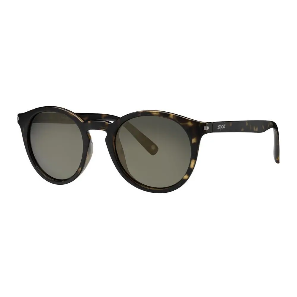 Dark Green Polarized Round Sunglasses 1