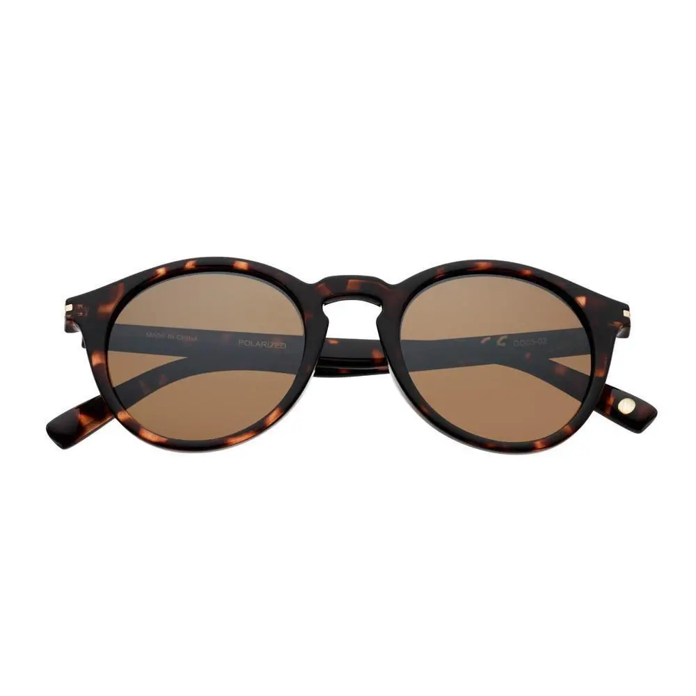 Brown Polarized Round Sunglasses 1