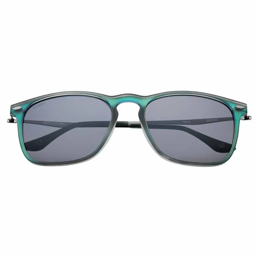 Green Polarized Slender Teardrop Sunglasses 1
