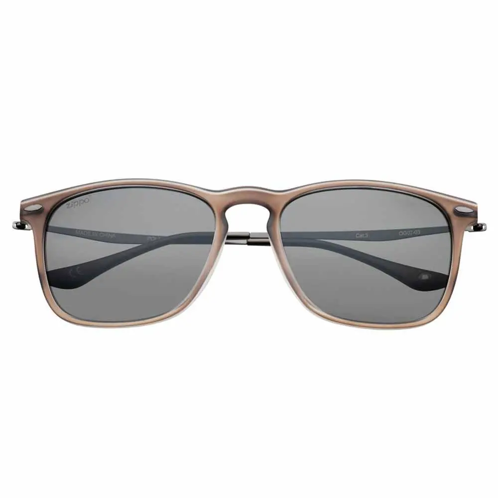 Pale Taupe Polarized Teardrop Sunglasses 1