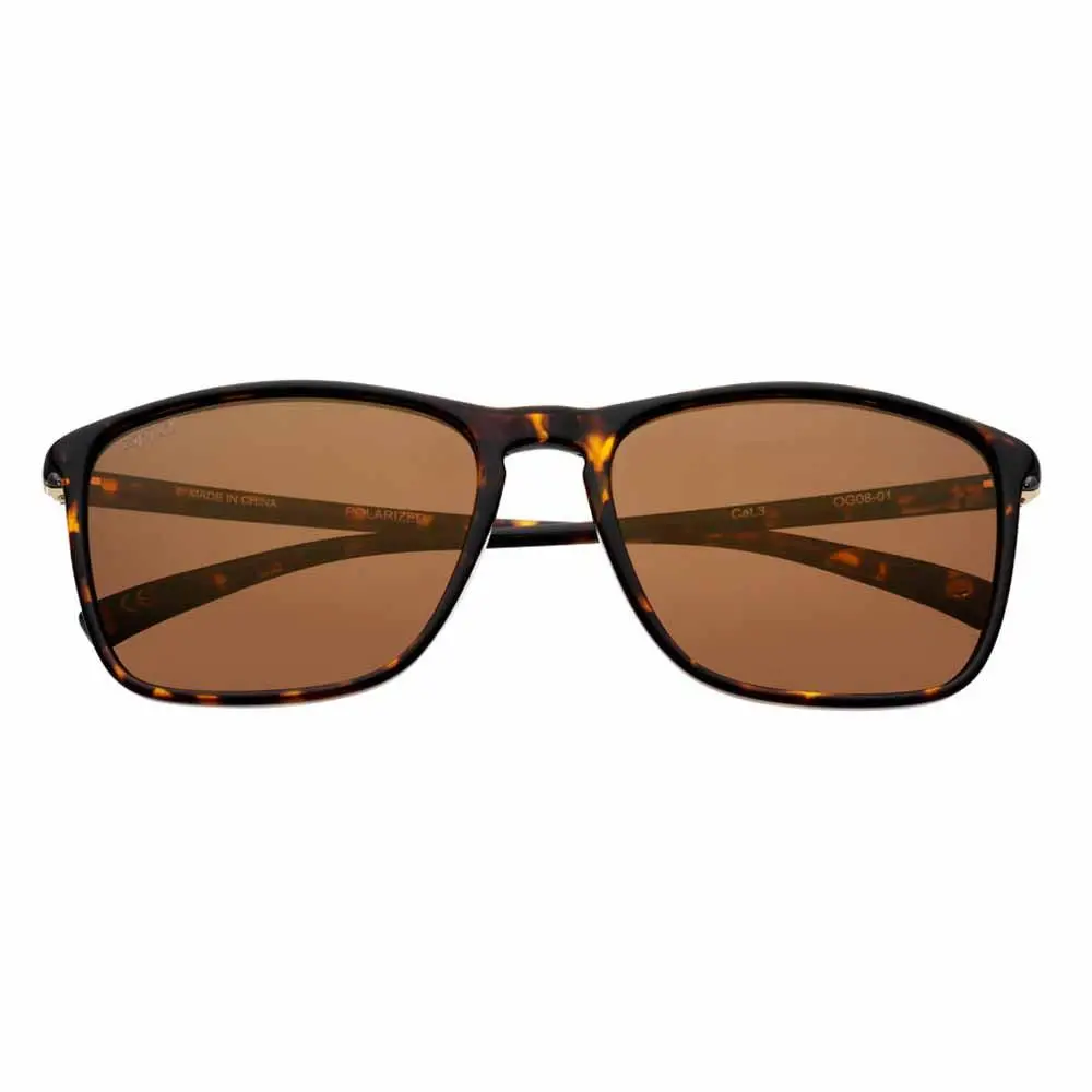 Brown Polarized Rectangular Sunglasses 1