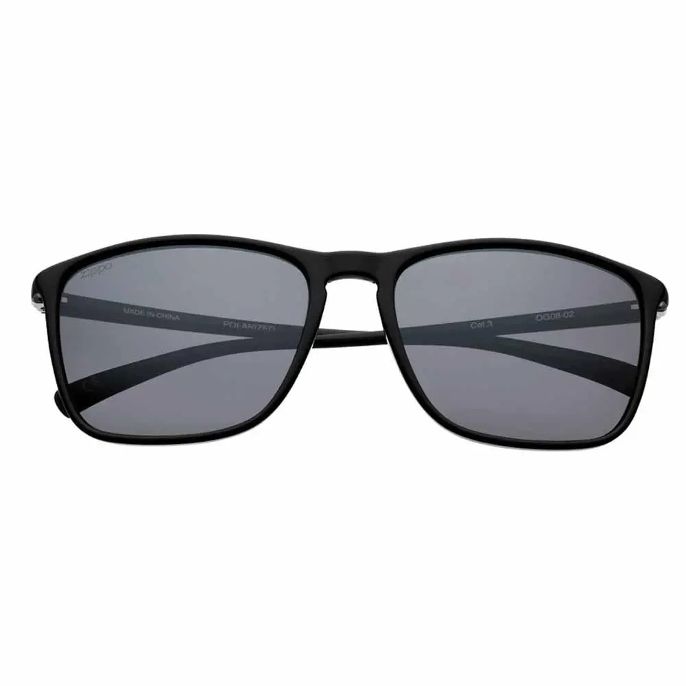Black Polarized Rectangular Sunglasses 1