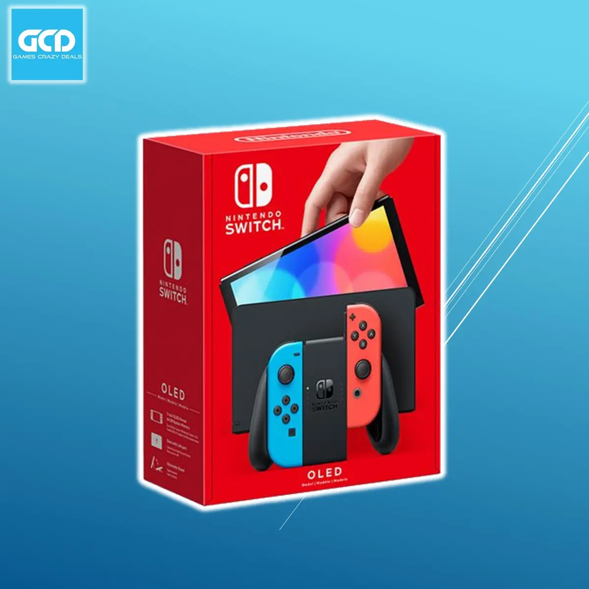 Nintendo Switch Oled Neon (1 Year Local Agent Warranty) +2 Free Random Games 2