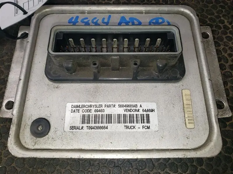 2003 Dodge Ram1500 Front Control Module (Fcm). Part Number 56049681Ab 1