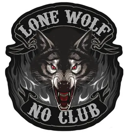 Lone Wolf No Club 5 Inch Patch 1