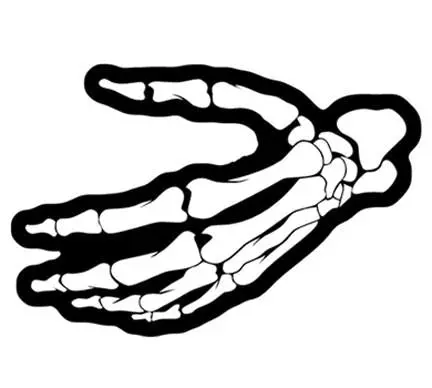 Left Skeleton Hand Patch 1