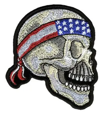 Usa Skull Bandana Patch 1