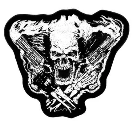 Smoking Pistol Skull Patch 1