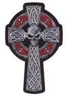 Celtic Skull Cross 5 Inch Patch 1