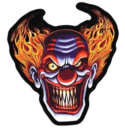 Flaming Clown Patch 1