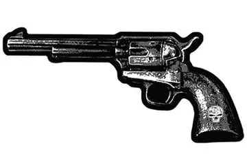 Pistol Ebrodiered Patch Pointed Left 1