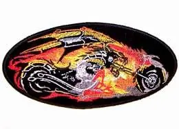Flaming Dragon Bike Patch 1