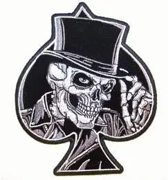 Skull Top Hat Spade Patch 1