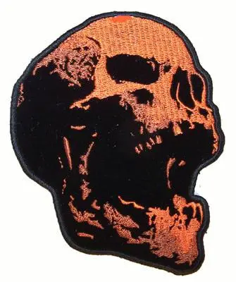 Screaming Human Skull Embroideried Patch 5 In 1