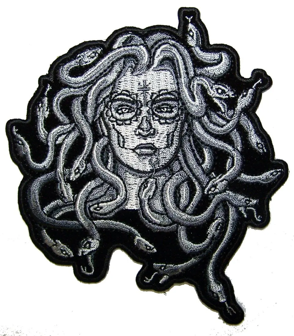Medusa Women With Snake Hair Embroidered Patch 4 Inch 1