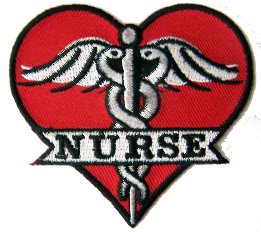 Medical Nurse Heart Embroidered Patch 1