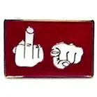 Hello To You Middle Finger Hat / Jacket Pin 1