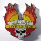 Live To Ride Wings Hat / Jacket Pin 1