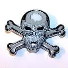 Skull X Bone In Mouth Hat / Jacket Pin 1