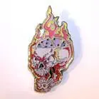 Skull Head Dice Hat / Jacket Pin 1