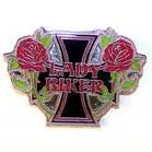 Lady Biker Roses Hat / Jacket Pin 1