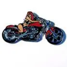 Motorcycle Chick Hat / Jacket Pin 1