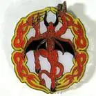 Flame Circle Devil Hat / Jacket Pin 1