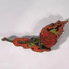 Flaming Rose Hat / Jacket Pin 1
