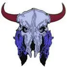 Cow Skull Feathers Hat / Jacket Pin 1