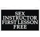 Sex Instructor Hat / Jacket Pin 1