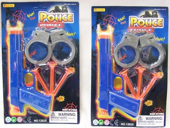 Soft Dart Police Pistol Gun Set With Handcuffs 1