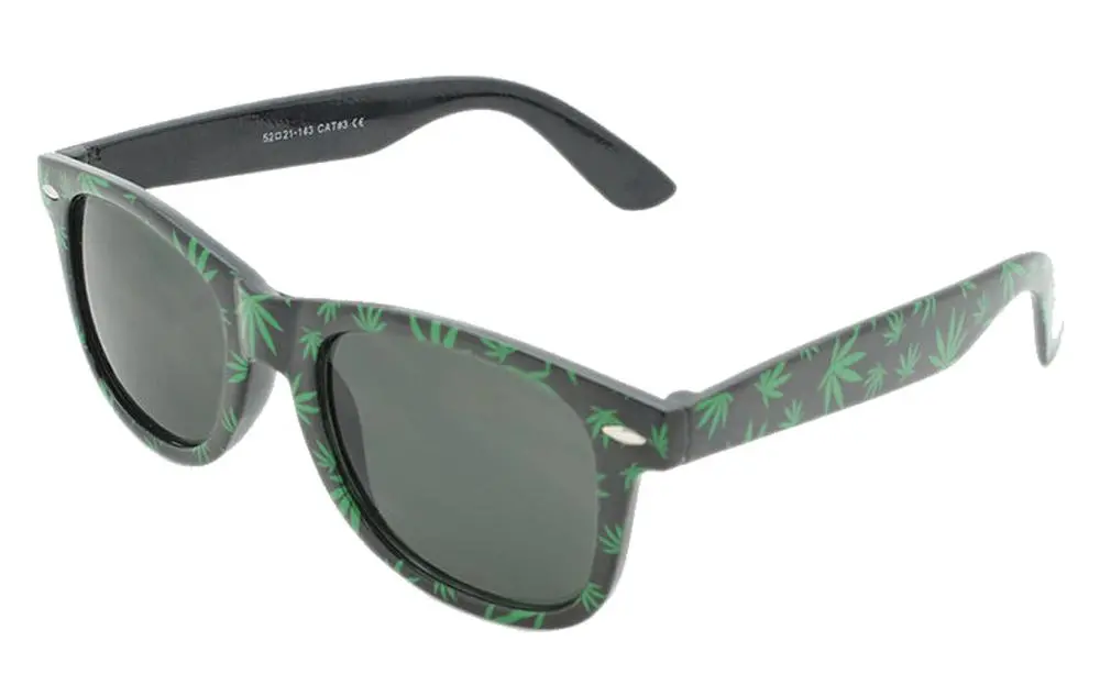 Marijuana Pot Leaves Frame Sunglasses 1