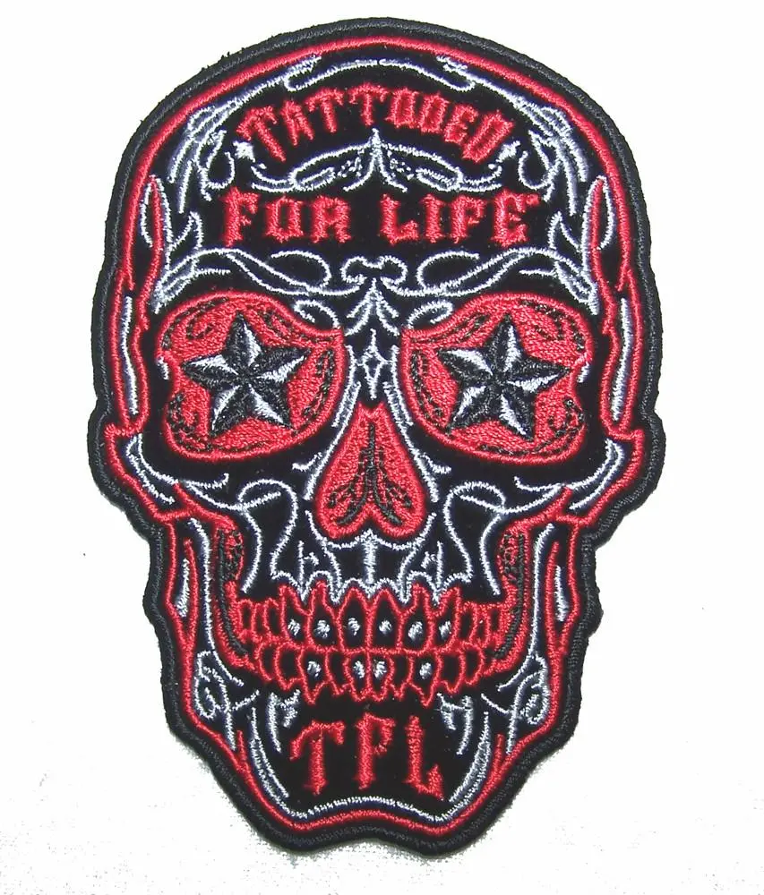 Day Of The Dead Mens 4 In Embroidered Patch 1