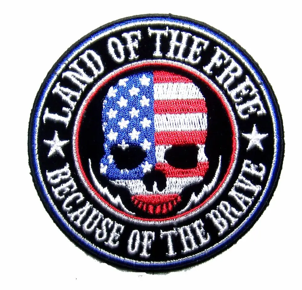 Land Of The Free 4 In Embroidered Patch 1