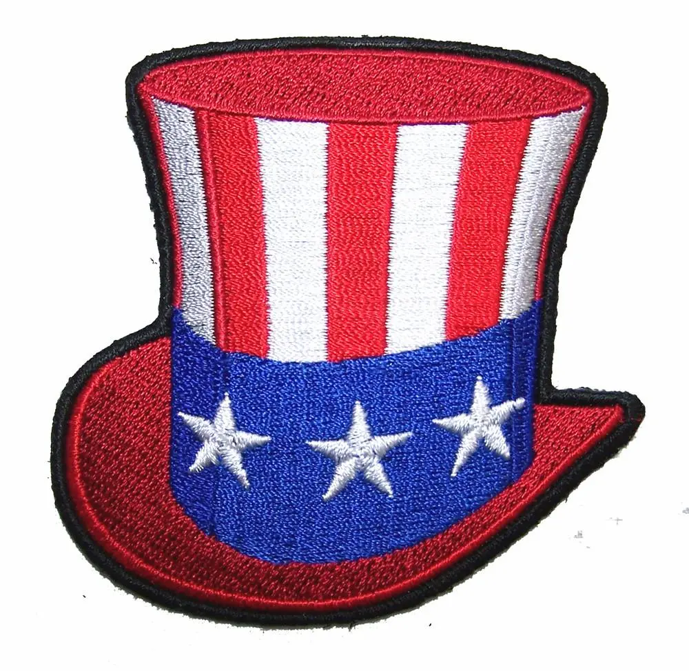 Uncle Sam American Flag Hat 3 In Embroidered Patch 1