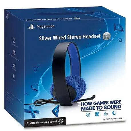 Playstation 4 Silver Wired Headset 1