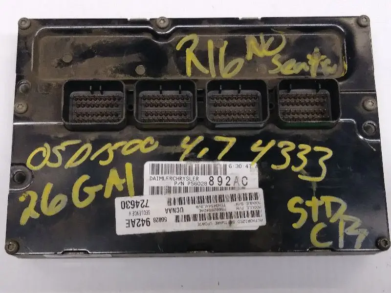 2005 Ram 1500 4.7L Powertrain Control Module (Pcm). Part Number 56028892Ac 1