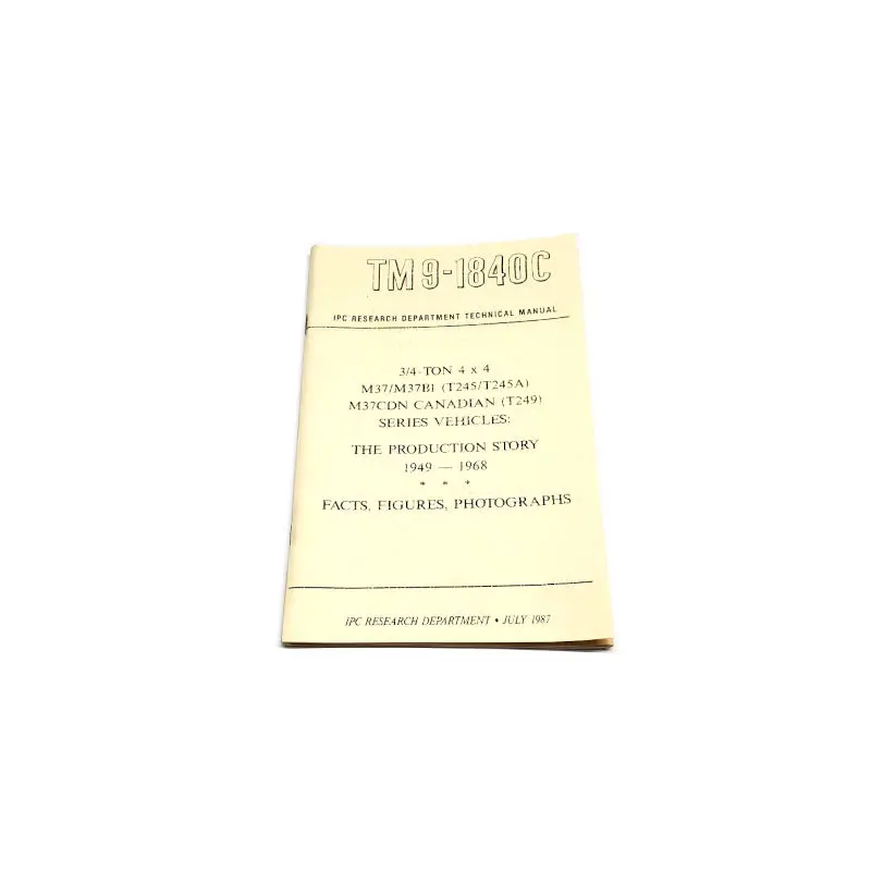 Tm 9-1840C -  3/4-Ton 4X4 M37/M37b1 (T245/T245a) M37cnd - Rbk-396 1