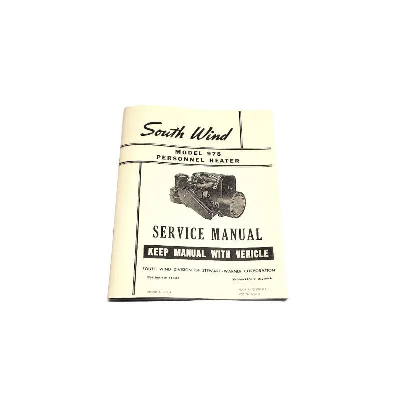 New South Wind 978 Heater Service Manual  - Rbk-501 1