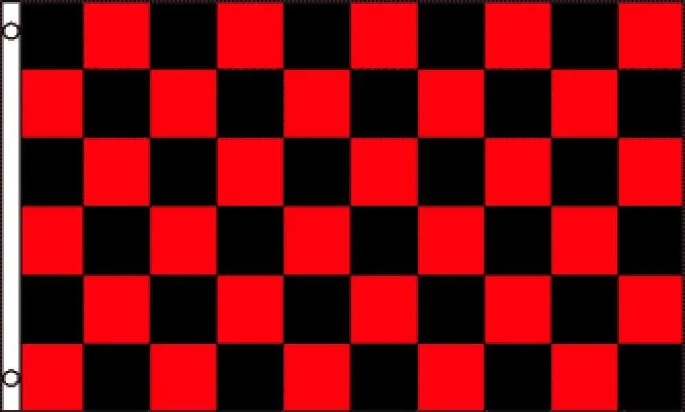 Red & Black Checkered Racing (2Ft X 3Ft) Flag 1