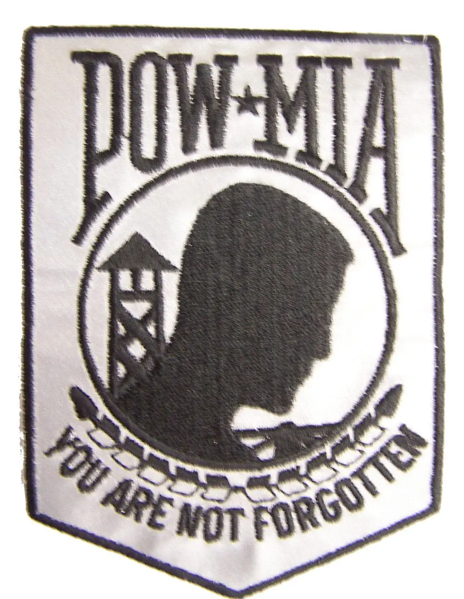 Reflective Pow Mia Military Patch 1