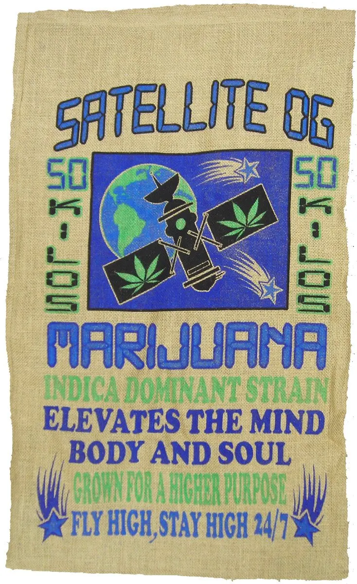 Satellite Og Kush Marijuana Burlap Bag ( Sold By The Piece ) 1