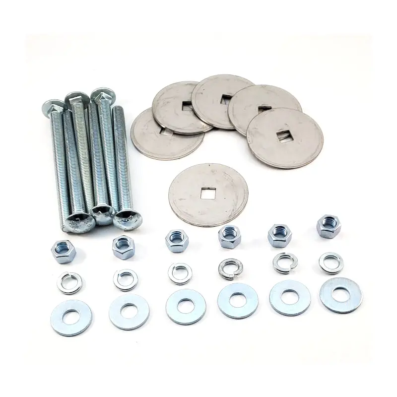 New 1946-50 Flat Fender Power Wagon Bed Mounting Bolt Kit - Zinc Plated Steel - Sbk03 1