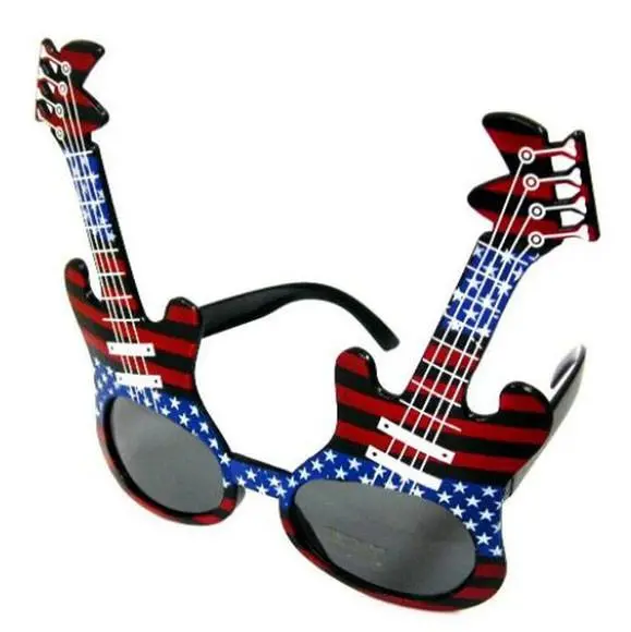 American Flag Guitar Party Glasses 1