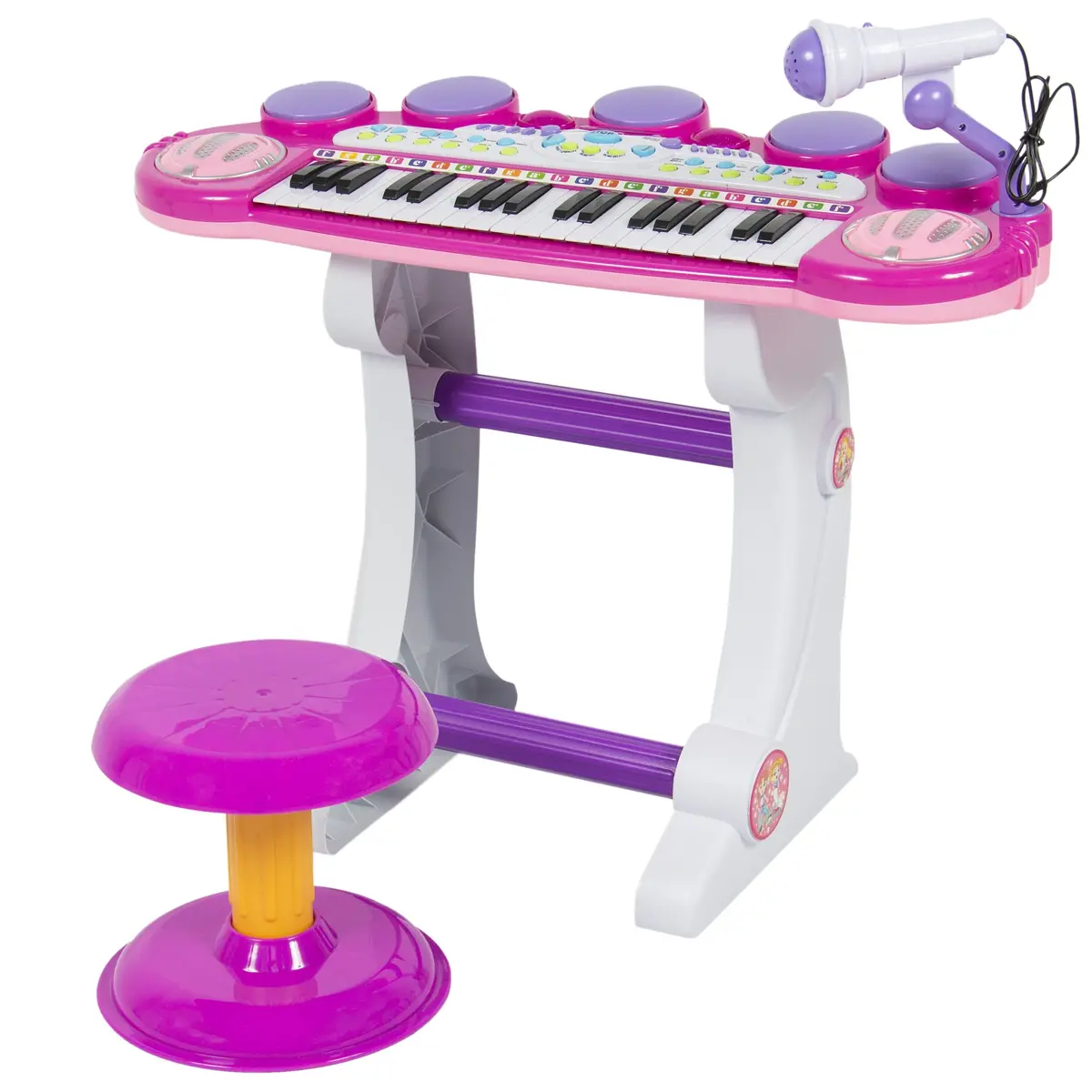 37-Key Kids Electric Keyboard W/ Microphone, Stool 1