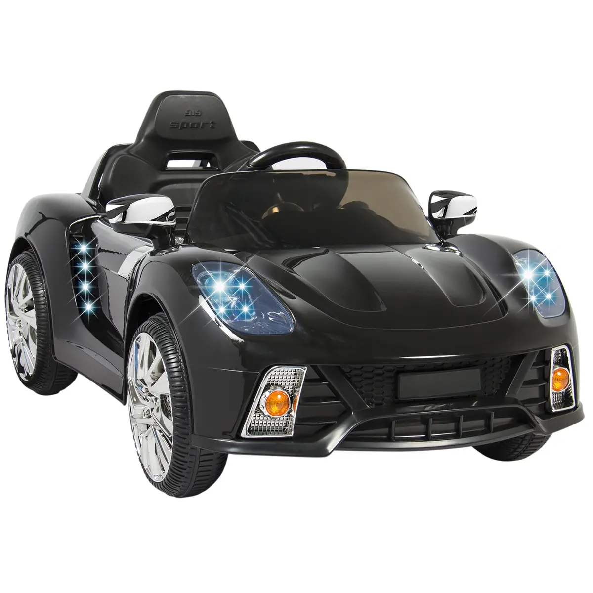 12V Kids Remote Control Ride-On Car W/ Lights, Mp3, Aux 2
