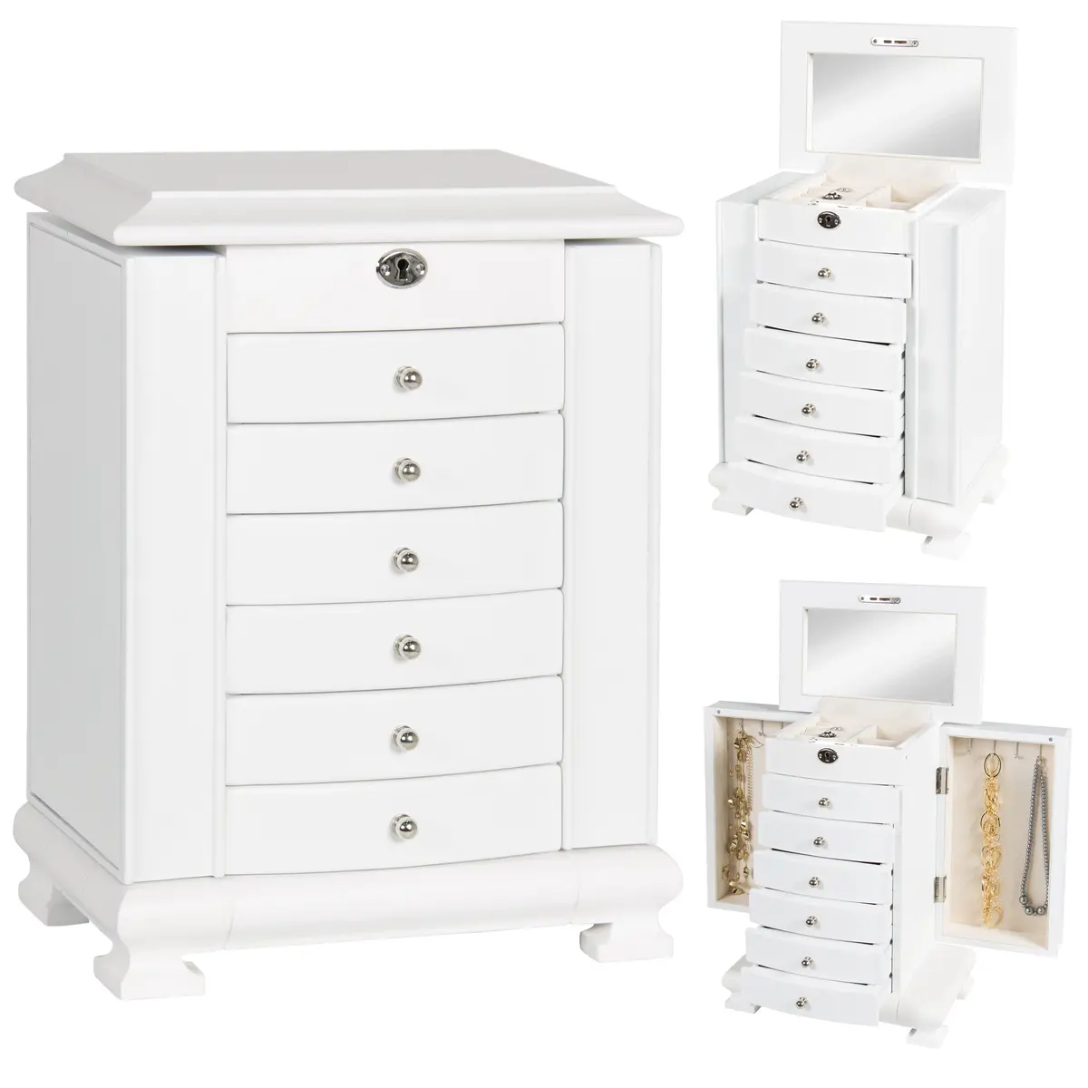 Handcrafted Wooden Jewelry Armoire 2