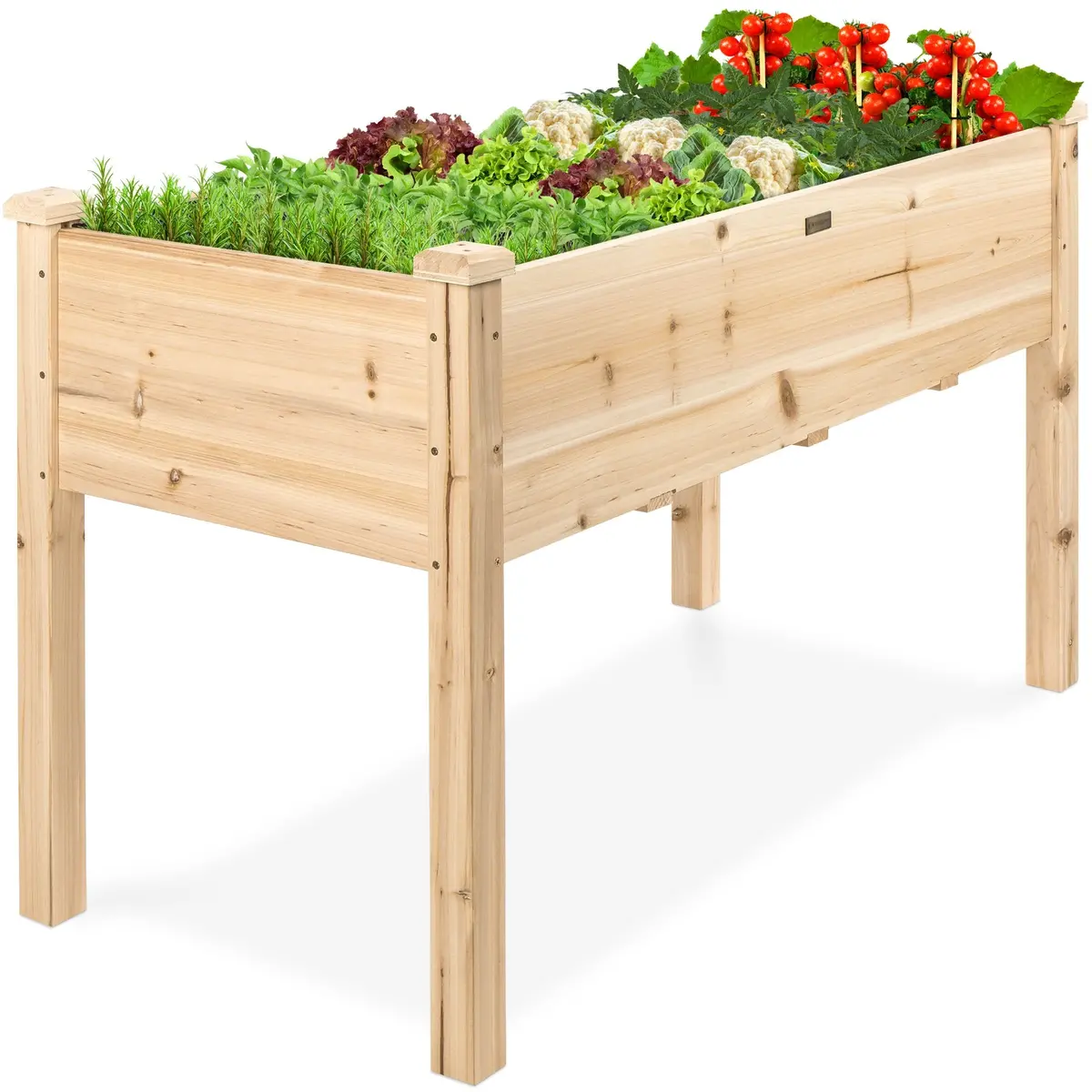 Raised Garden Bed Elevated Wood Garden Planter Stand Of 48X24x30in 1